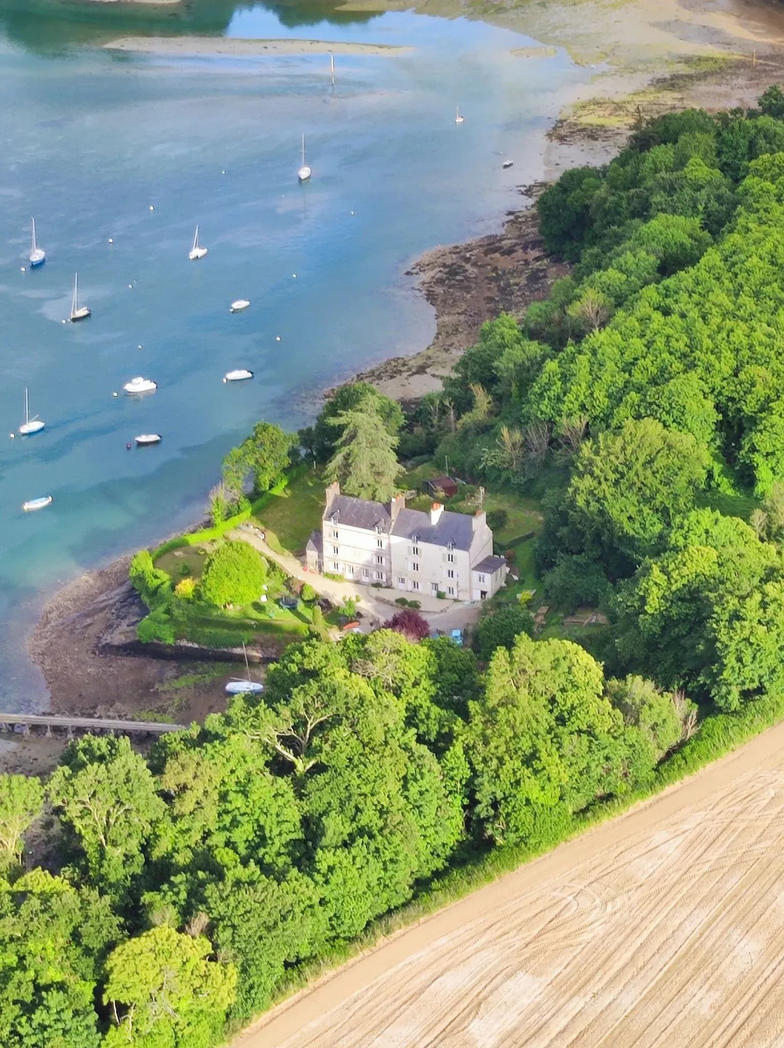Vue depuis la maison sur la Rance